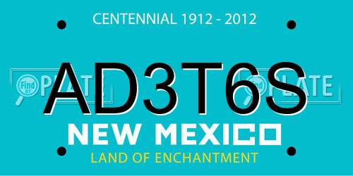 AD3T6S New Mexico License Plate