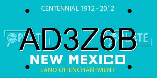 AD3Z6B New Mexico License Plate