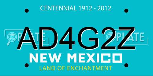 AD4G2Z New Mexico License Plate