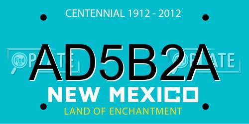 AD5B2A New Mexico License Plate