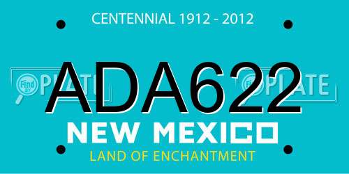 ADA622 New Mexico License Plate