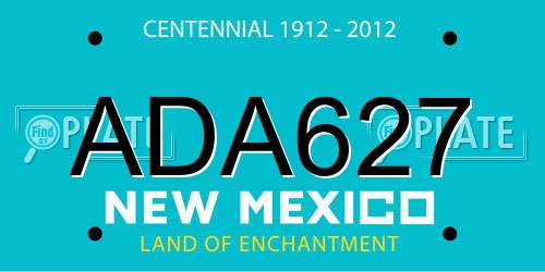 ADA627 New Mexico License Plate