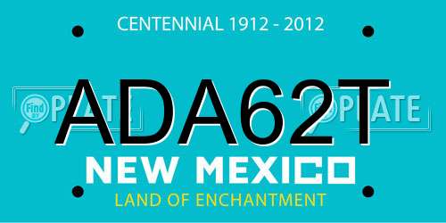 ADA62T New Mexico License Plate