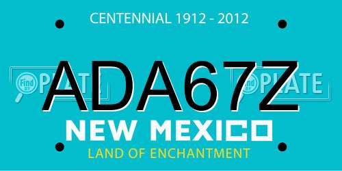 ADA67Z New Mexico License Plate