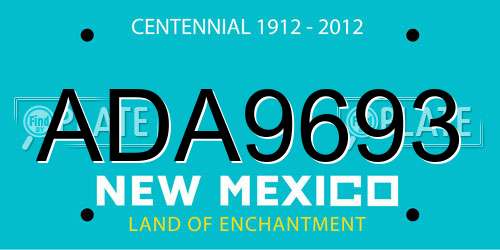 ADA9693 New Mexico License Plate