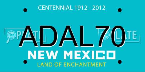 ADAL70 New Mexico License Plate