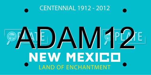 ADAM12 New Mexico License Plate