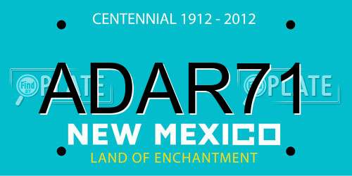 ADAR71 New Mexico License Plate