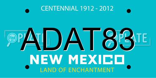 ADAT83 New Mexico License Plate