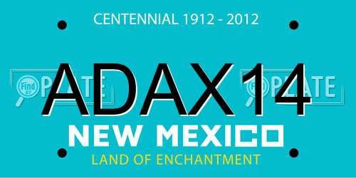 ADAX14 New Mexico License Plate