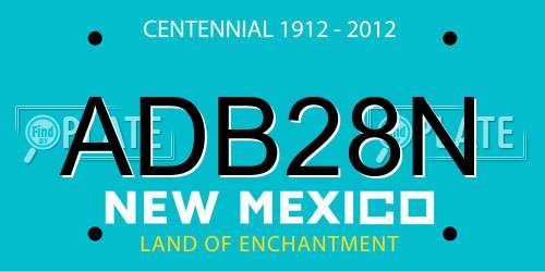 ADB28N New Mexico License Plate