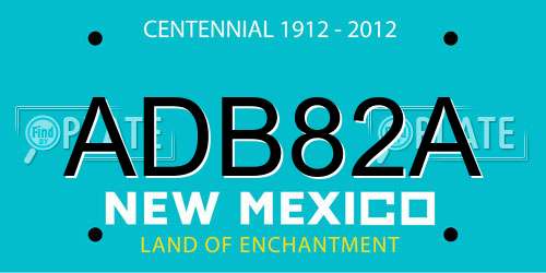 ADB82A New Mexico License Plate
