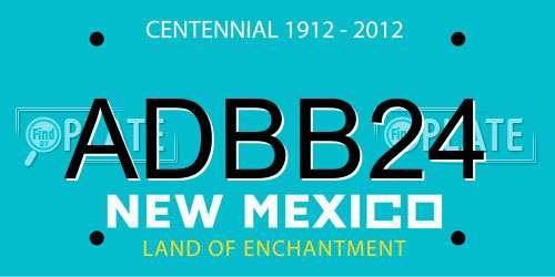 ADBB24 New Mexico License Plate
