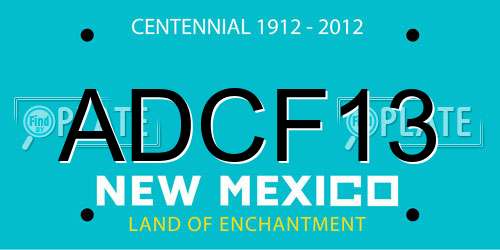 ADCF13 New Mexico License Plate