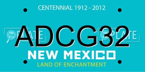 ADCG32 New Mexico License Plate