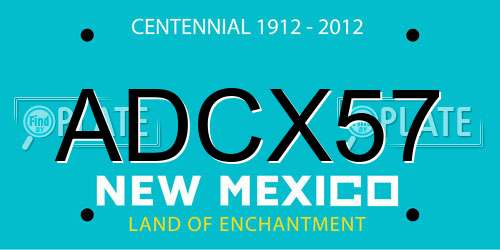 ADCX57 New Mexico License Plate