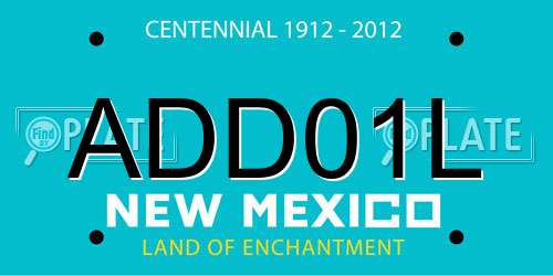 ADD01L New Mexico License Plate