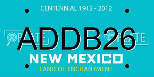 ADDB26 New Mexico License Plate