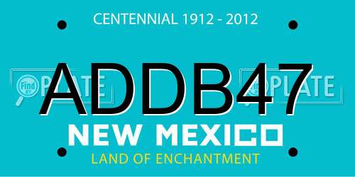 ADDB47 New Mexico License Plate