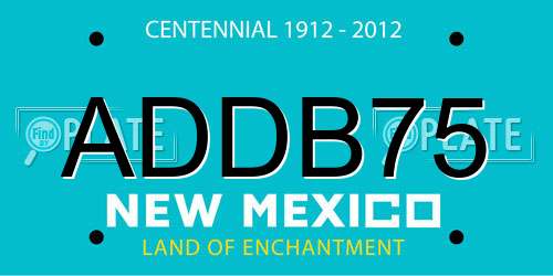 ADDB75 New Mexico License Plate