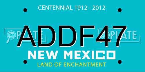 ADDF47 New Mexico License Plate