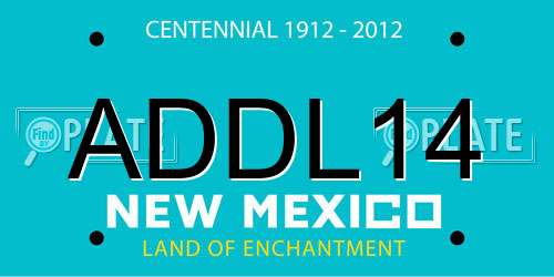 ADDL14 New Mexico License Plate