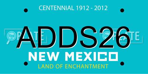 ADDS26 New Mexico License Plate