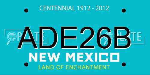 ADE26B New Mexico License Plate