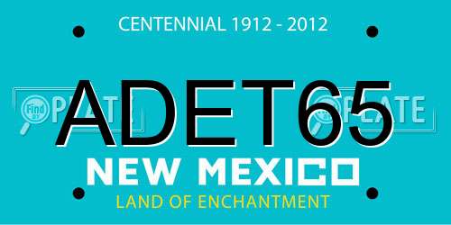 ADET65 New Mexico License Plate