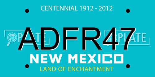 ADFR47 New Mexico License Plate