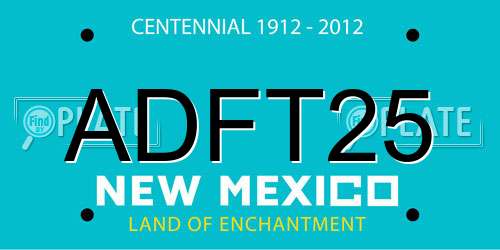 ADFT25 New Mexico License Plate