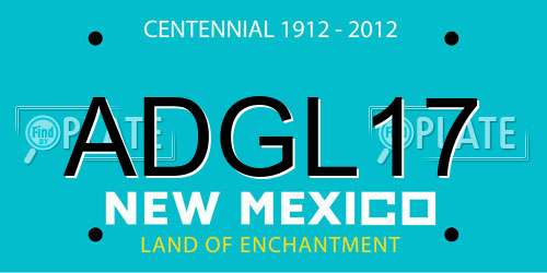 ADGL17 New Mexico License Plate