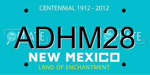 ADHM28 New Mexico License Plate