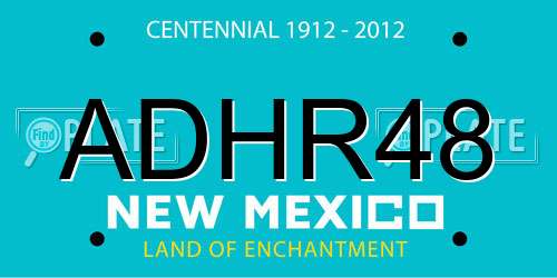 ADHR48 New Mexico License Plate