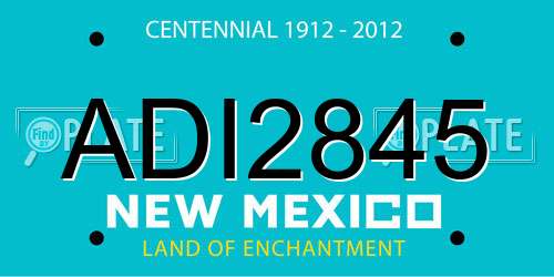 ADI2845 New Mexico License Plate