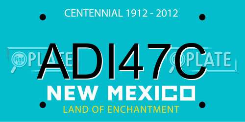 ADI47C New Mexico License Plate