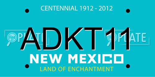 ADKT11 New Mexico License Plate