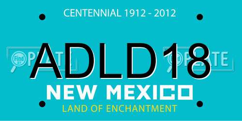 ADLD18 New Mexico License Plate