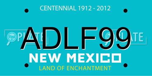 ADLF99 New Mexico License Plate