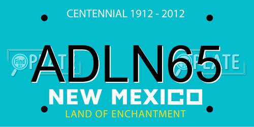 ADLN65 New Mexico License Plate