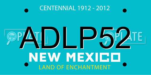 ADLP52 New Mexico License Plate