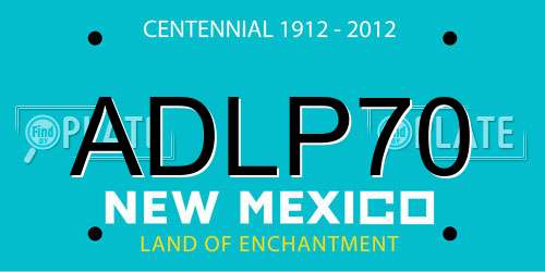 ADLP70 New Mexico License Plate