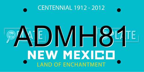 ADMH81 New Mexico License Plate