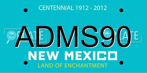 ADMS90 New Mexico License Plate