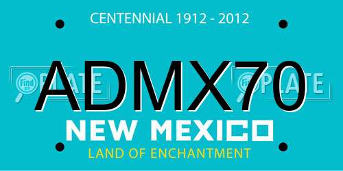 ADMX70 New Mexico License Plate