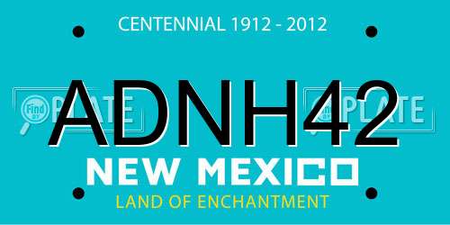 ADNH42 New Mexico License Plate