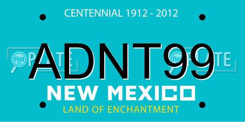 ADNT99 New Mexico License Plate