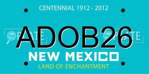 ADOB26 New Mexico License Plate