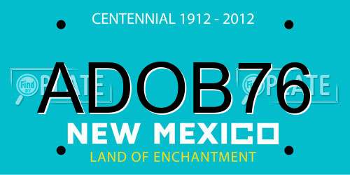 ADOB76 New Mexico License Plate