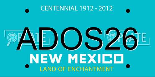 ADOS26 New Mexico License Plate
